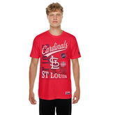 Red St. Louis Cardinals New Era Oversized Throwback Distressed T-Shirt