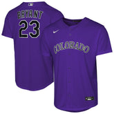 Purple Kris Bryant Colorado Rockies Nike Youth Alternate Replica Jersey
