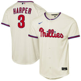 Cream Bryce Harper Philadelphia Phillies Nike Youth Alternate 2 Replica Jersey