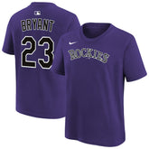 Purple Kris Bryant Colorado Rockies Nike Youth Name & Number T-Shirt
