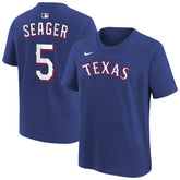 Royal Corey Seager Texas Rangers Nike Youth Name & Number T-Shirt