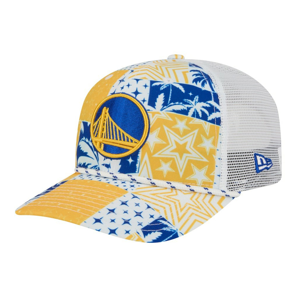 New Era Golden State Warriors Fan Pack Tropical Pattern 9SEVENTY Adjustable Hat sale