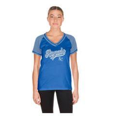 Royal Kansas City Royals New Era Women's Gameday V-Neck T-Shirt