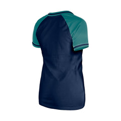 Navy Seattle Mariners New Era Women's Gameday V-Neck T-Shirt