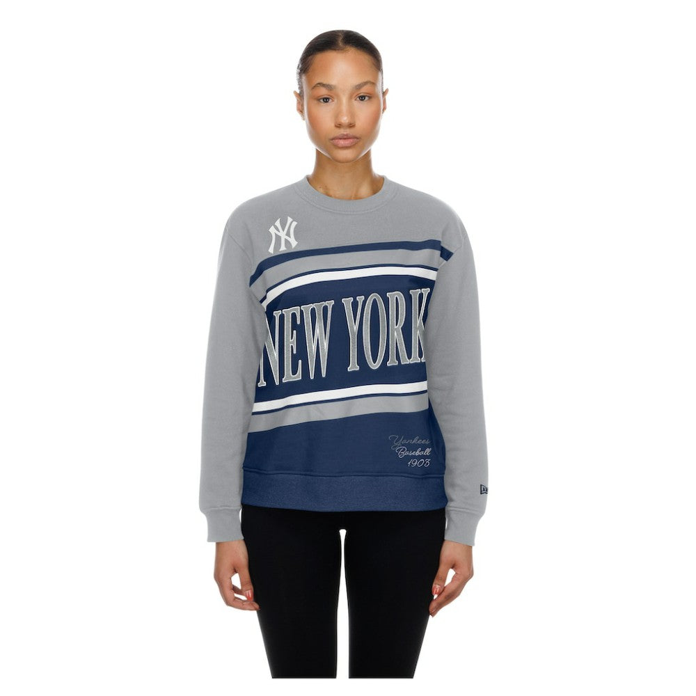Navy/Gray New York Yankees New Era Women's Gameday Fleece Sweatshirt