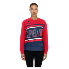 Navy/Red Cleveland Guardians New Era Women's Gameday Fleece Sweatshirt