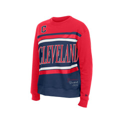 Navy/Red Cleveland Guardians New Era Women's Gameday Fleece Sweatshirt