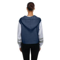 Navy New York Yankees New Era Women's Boxy Lace-Up Hoodie