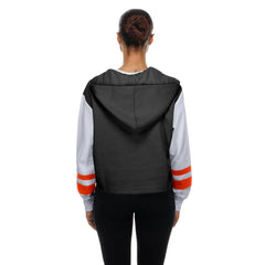 Black Baltimore Orioles New Era Women's Boxy Lace-Up Hoodie