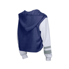 Royal Los Angeles Dodgers New Era Women's Boxy Lace-Up Hoodie