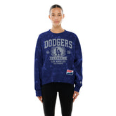Royal Los Angeles Dodgers New Era Women's Throwback Oversized Boxy Sweatshirt