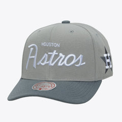 Gray Houston Astros Mitchell & Ness Cooperstown Thunderstorm Head Coach Pro-Crown Adjustable Hat