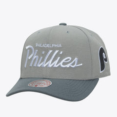 Gray Philadelphia Phillies Mitchell & Ness Cooperstown Thunderstorm Head Coach Pro-Crown Adjustable Hat