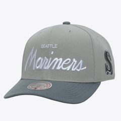 Gray Seattle Mariners Mitchell & Ness Cooperstown Thunderstorm Head Coach Pro-Crown Adjustable Hat