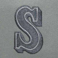 Gray Seattle Mariners Mitchell & Ness Cooperstown Thunderstorm Head Coach Pro-Crown Adjustable Hat