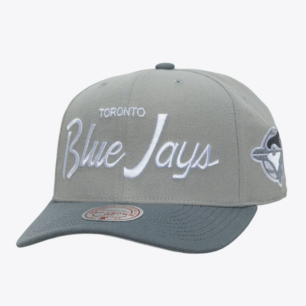 Gray Toronto Blue Jays Mitchell & Ness Cooperstown Thunderstorm Head Coach Pro-Crown Adjustable Hat