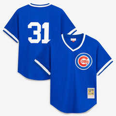 Royal Greg Maddux Chicago Cubs Mitchell & Ness Authentic Batting Practice Jersey