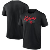 Detroit Pistons Color Block Slant Quick Strike T-Shirt sale