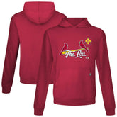 Red St. Louis Cardinals Levelwear City Connect Relay Core Logo Pullover Hoodie