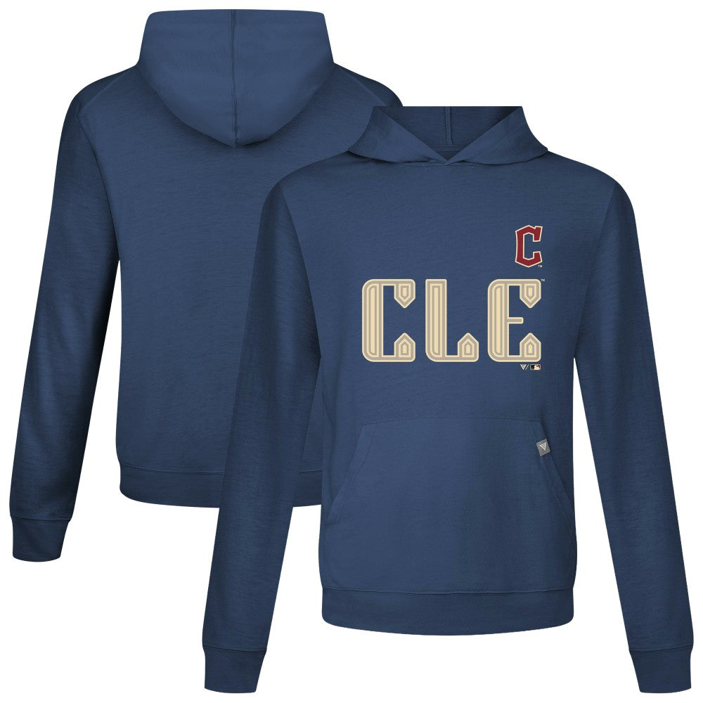 Navy Cleveland Guardians Levelwear City Connect Relay Core Logo Pullover Hoodie