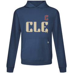 Navy Cleveland Guardians Levelwear City Connect Relay Core Logo Pullover Hoodie