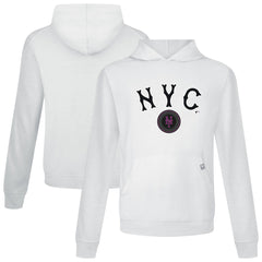 White New York Mets Levelwear City Connect Relay Back Splash Pullover Hoodie