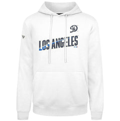 White Los Angeles Dodgers Levelwear City Connect Podium Core Logo Pullover Hoodie