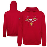 Red St. Louis Cardinals Levelwear City Connect Podium Back Splash Pullover Hoodie