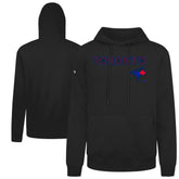 Black Toronto Blue Jays Levelwear City Connect Podium Back Splash Pullover Hoodie