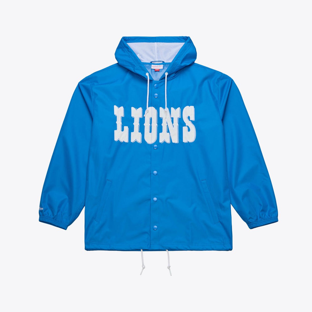 Coaches Full-Snap Hooded Windbreaker Jacket - Detroit Lions Jackets