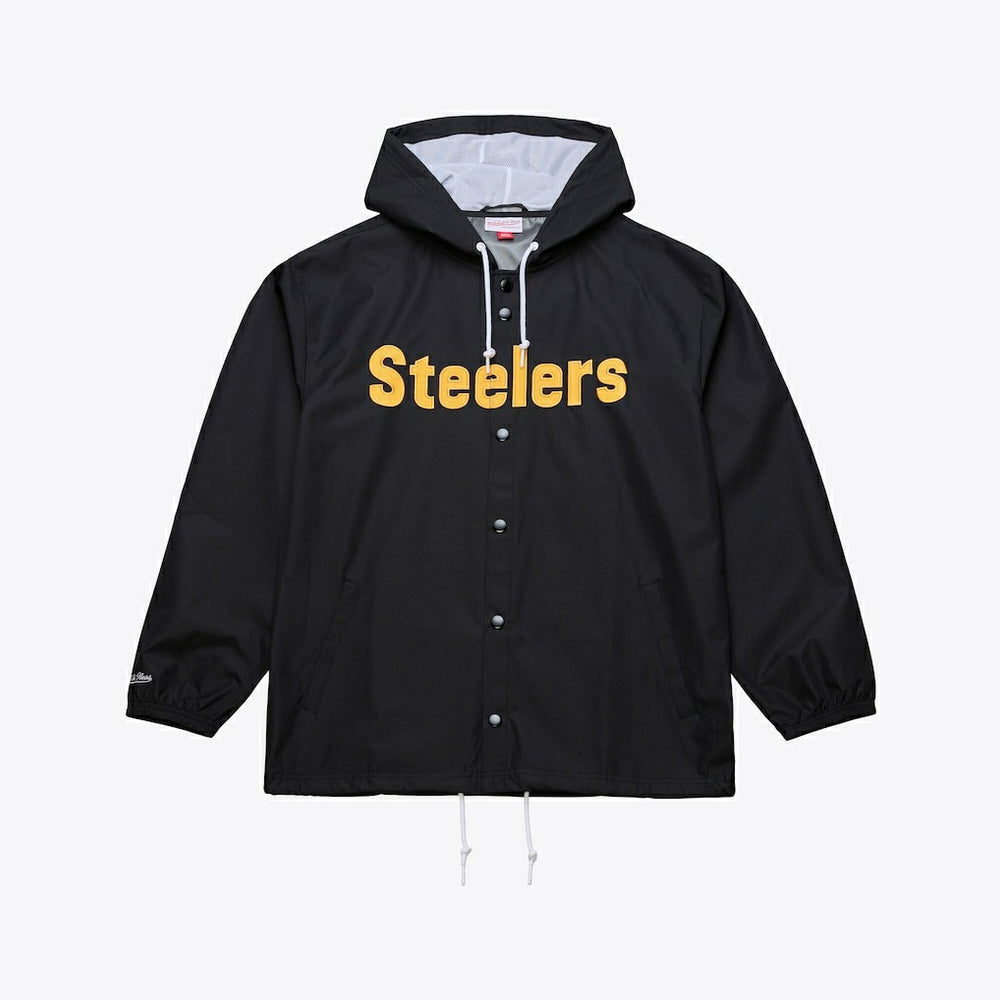 Coaches Full-Snap Hooded Windbreaker Jacket - Pittsburgh Steelers Jackets