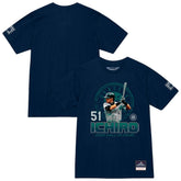 Navy Ichiro Suzuki Seattle Mariners Mitchell & Ness Hall of Fame Hitter T-Shirt