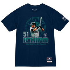 Navy Ichiro Suzuki Seattle Mariners Mitchell & Ness Hall of Fame Hitter T-Shirt