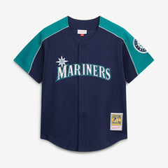 Navy Ichiro Suzuki Seattle Mariners Mitchell & Ness 2006 Cooperstown Mesh Batting Practice Button-Up Jersey