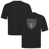 Black Minnesota Twins Levelwear Oversized Luxe Signature Knit Buckler T-Shirt