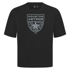 Black Houston Astros Levelwear Oversized Luxe Signature Knit Buckler T-Shirt