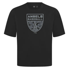 Black Los Angeles Angels Levelwear Oversized Luxe Signature Knit Buckler T-Shirt