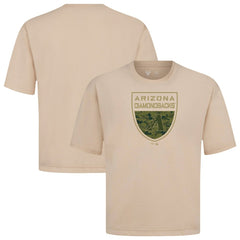 Khaki Arizona Diamondbacks Levelwear Oversized Luxe Signature Knit Buckler T-Shirt