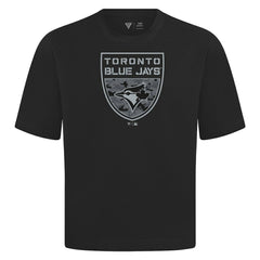 Black Toronto Blue Jays Levelwear Oversized Luxe Signature Knit Buckler T-Shirt