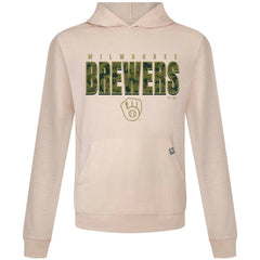 Khaki Milwaukee Brewers Levelwear Relay Protect Pullover Hoodie