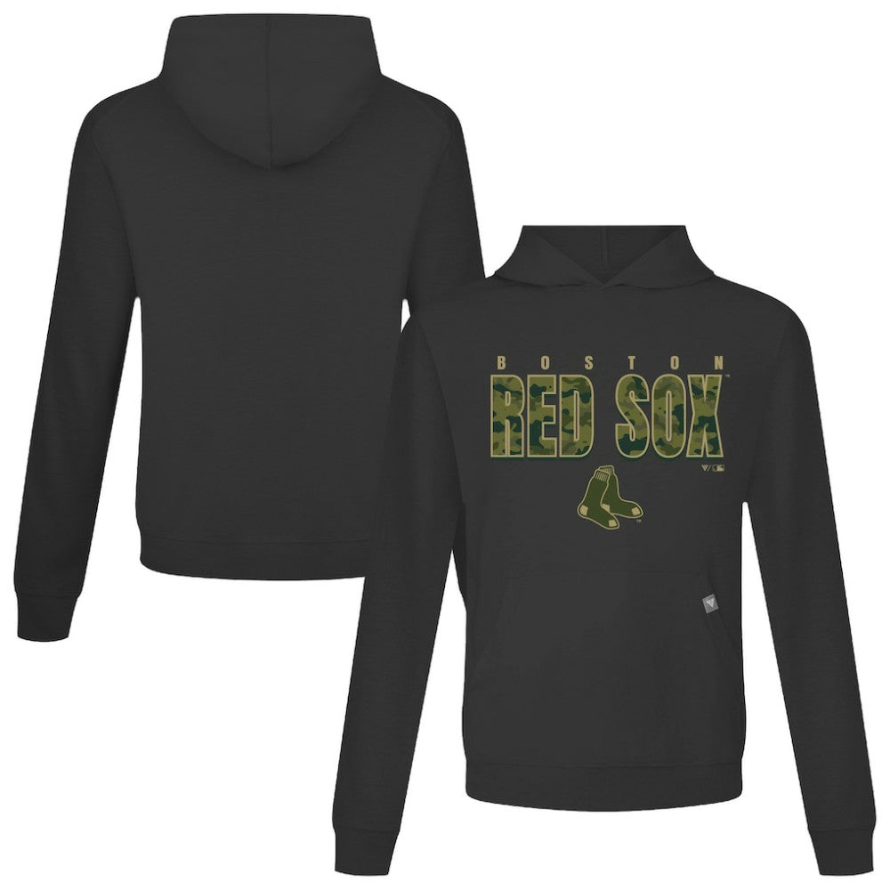 Black Boston Red Sox Levelwear Relay Protect Pullover Hoodie
