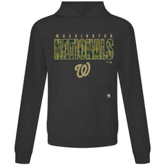 Black Washington Nationals Levelwear Relay Protect Pullover Hoodie
