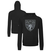 Black Philadelphia Phillies Levelwear Mandate Buckler Tri-Blend Pullover Hoodie