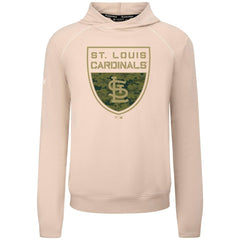 Khaki St. Louis Cardinals Levelwear Mandate Buckler Tri-Blend Pullover Hoodie