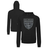 Black Colorado Rockies Levelwear Mandate Buckler Tri-Blend Pullover Hoodie
