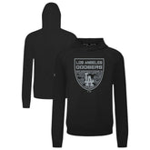 Black Los Angeles Dodgers Levelwear Mandate Buckler Tri-Blend Pullover Hoodie