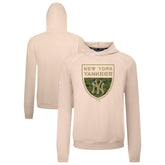 Khaki New York Yankees Levelwear Mandate Buckler Tri-Blend Pullover Hoodie