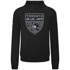Black Toronto Blue Jays Levelwear Mandate Buckler Tri-Blend Pullover Hoodie