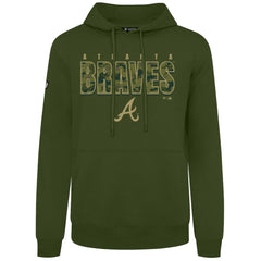 Green Atlanta Braves Levelwear Podium Protect Pullover Hoodie