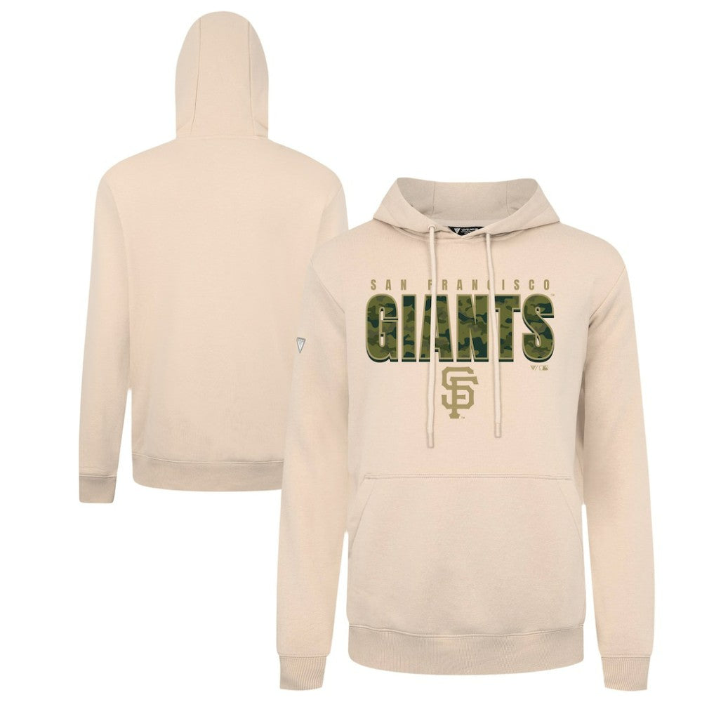 Khaki San Francisco Giants Levelwear Podium Protect Pullover Hoodie